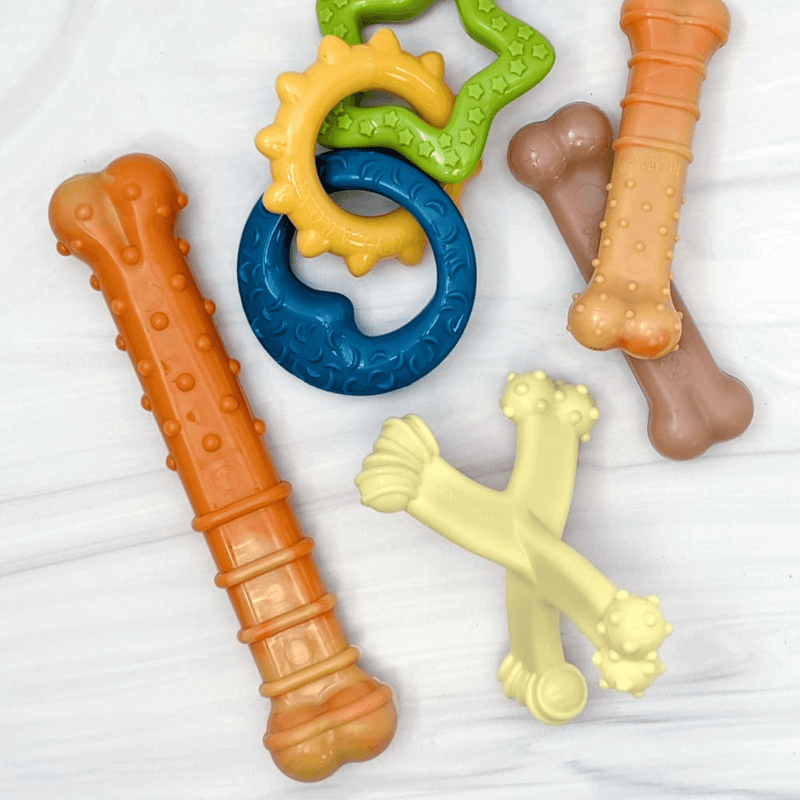 Dog Chewing Toy - PUPPY CHEW - Puppy Teething Rings (Bacon Flavor) - J & J Pet Club - Nylabone