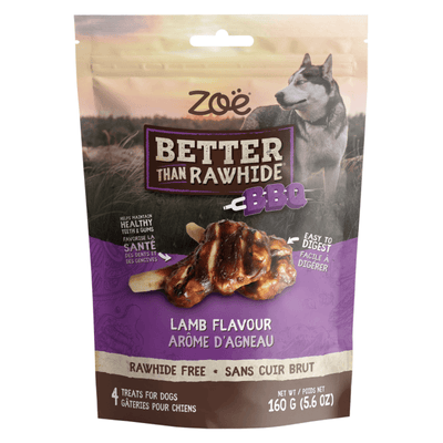 Dog Chewing Treat - BETTER THAN RAWHIDE - Lamb Flavor Chop - 4 pcs - J & J Pet Club - Zoe