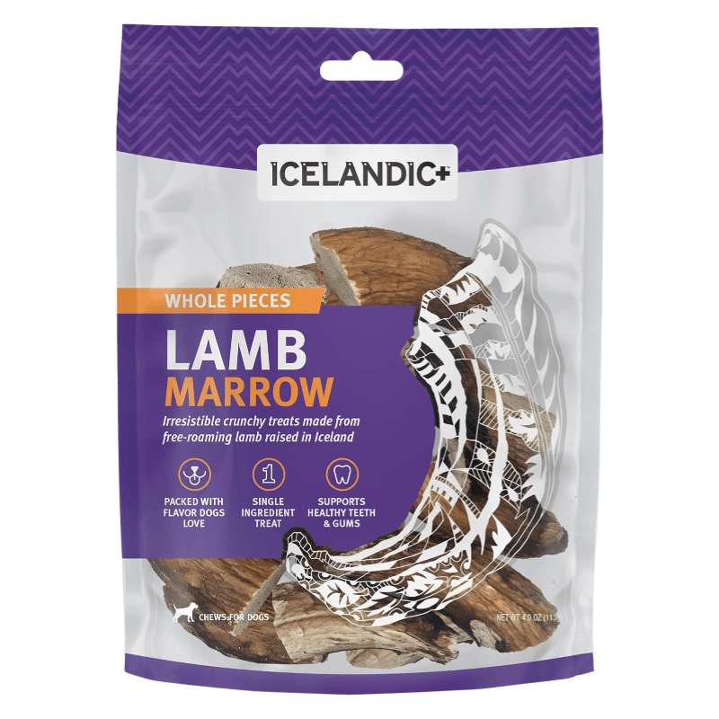 Dog Chewing Treat - Lamb Marrow Whole Pieces - 4 oz - J & J Pet Club - Icelandic+