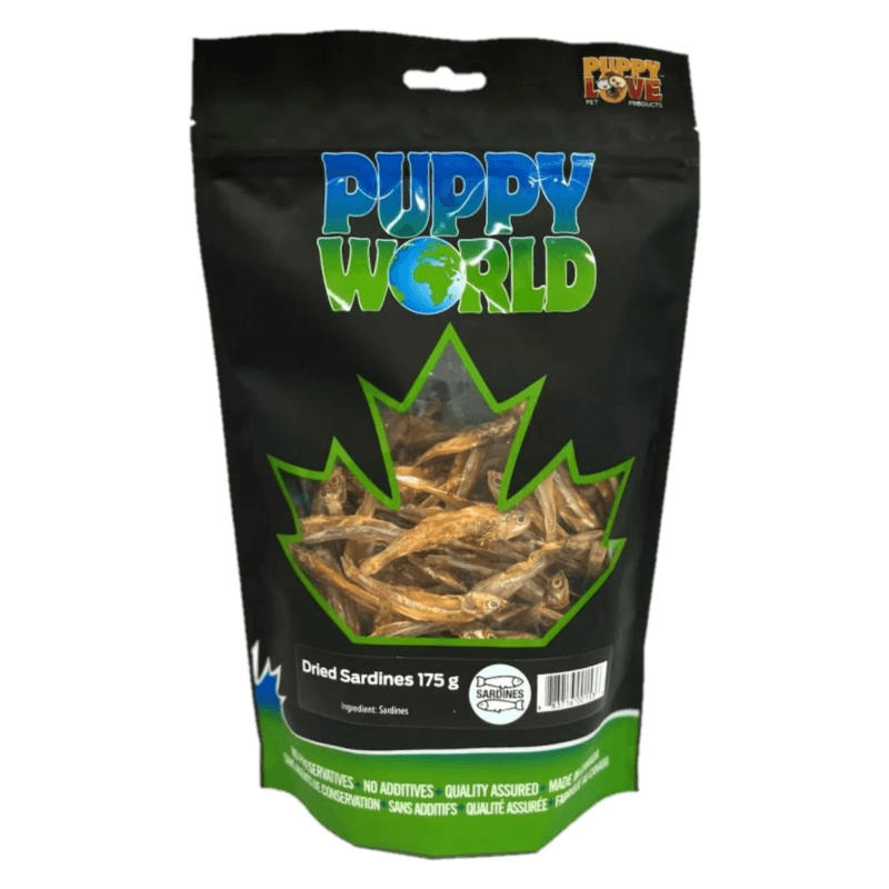 Dog Chewing Treat - PUPPY WORLD - Dried Sardines - 175 g - J & J Pet Club - Puppy Love