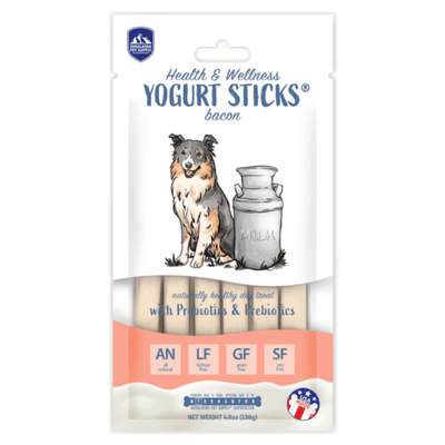 Dog Chewing Treat - YOGURT STICKS - Bacon with Prebiotics & Probiotics - 4.8 oz - J & J Pet Club - HIMALAYAN PET SUPPLY