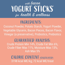 Dog Chewing Treat - YOGURT STICKS - Bacon with Prebiotics & Probiotics - 4.8 oz - J & J Pet Club - HIMALAYAN PET SUPPLY