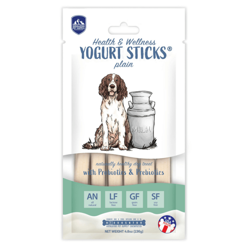 Dog Chewing Treat - YOGURT STICKS - Plain with Prebiotics & Probiotics - 4.8 oz - J & J Pet Club - HIMALAYAN PET SUPPLY