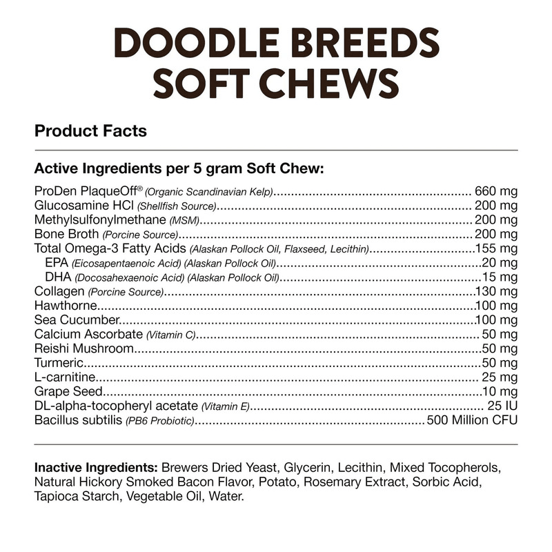 Dog Dental Care - BREED SPECIFIC - Doodle Breeds - 50 soft chews - J & J Pet Club - Naturvet