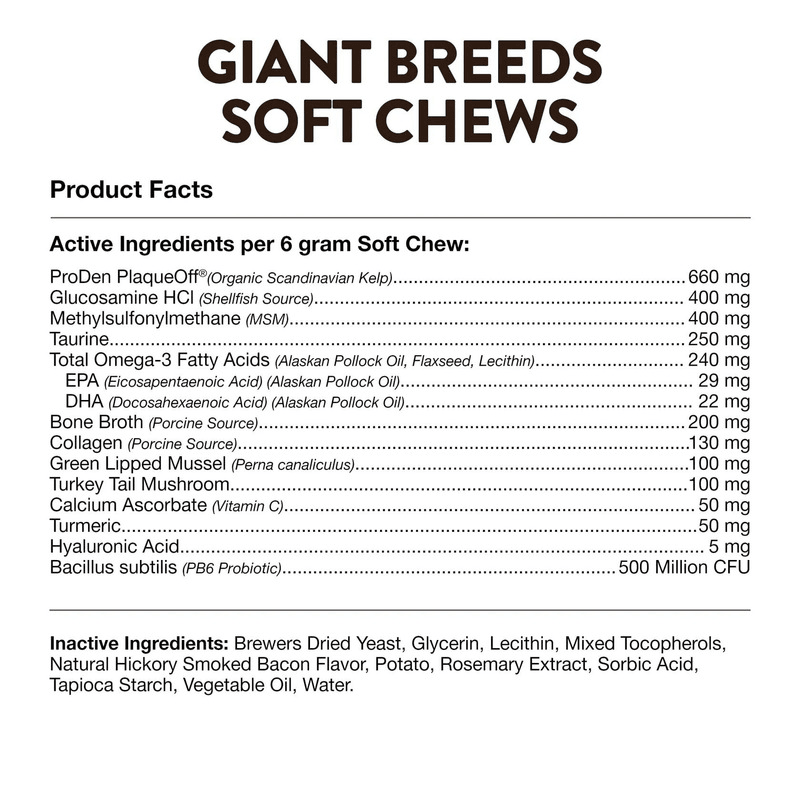 Dog Dental Care - BREED SPECIFIC - Giant Breeds - 50 soft chews - J & J Pet Club - Naturvet