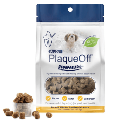 Dog Dental Care - SCOOPABLES - PlaqueOff Soft Chews For Small & Medium Breed Dogs - 45 scoops - J & J Pet Club - ProDen PlaqueOff