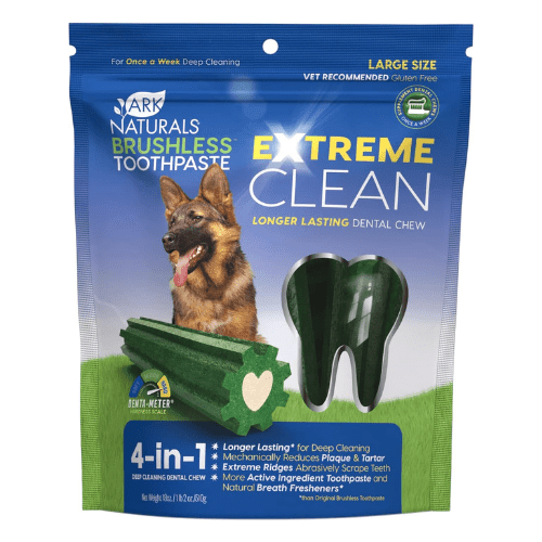 Dog Dental Chew - CLEAN - Brushless Toothpaste Extreme Clean - J & J Pet Club - Ark Naturals