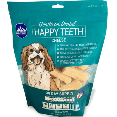 Dog Dental Chew - HAPPY TEETH - Cheese - 12 oz - J & J Pet Club - HIMALAYAN PET SUPPLY