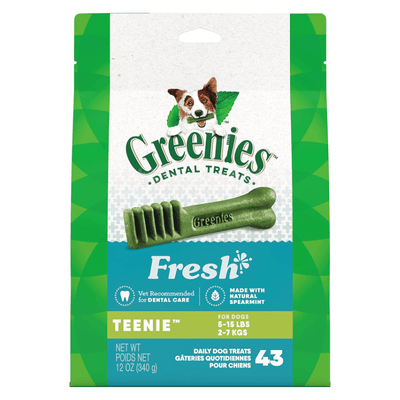 Dog Dental Treat - Fresh TEENIE - 12 oz Bag (43 ct) - J & J Pet Club - Greenies