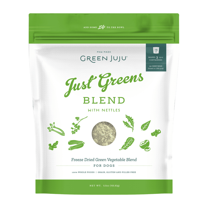Dog Food Topper - Freeze Dried Green Vegetable Blend - J & J Pet Club - GREEN JUJU