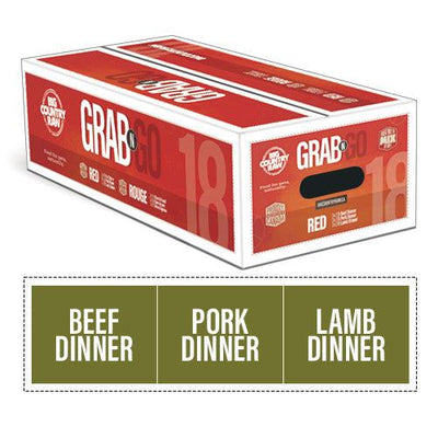 Dog Frozen Raw - Grab N Go - Red 18 - 9 x 2 lb - J & J Pet Club - Big Country Raw