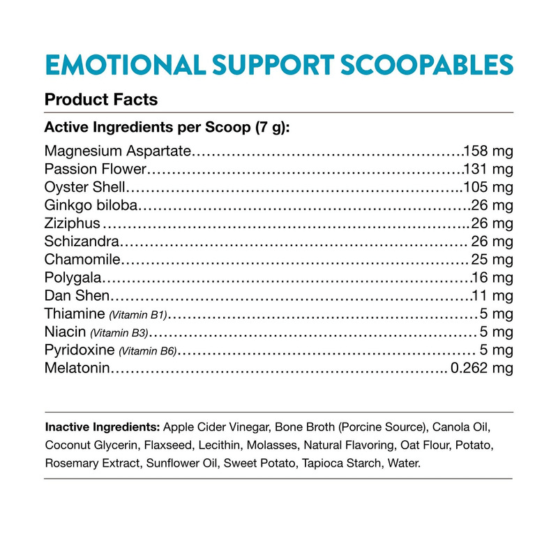 Dog Supplement - SCOOPABLES - DAILY CALMING AID - Emotional Support + 24/7 Support - 45 scoops - J & J Pet Club - Naturvet