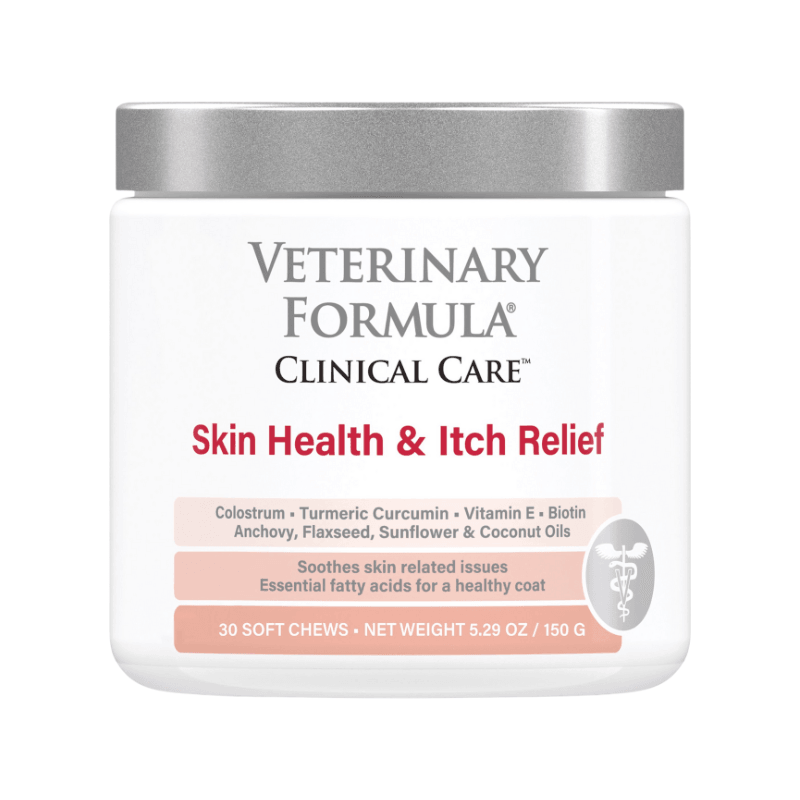Dog Supplement - Skin Health & Itch Relief - 5.29 oz, 30 soft chews - J & J Pet Club - Veterinary Formula Clinical Care