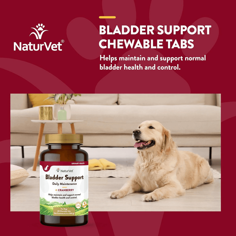Dog Supplement - URINARY HEALTH - Bladder Support + Cranberry - 60 chewable tabs - J & J Pet Club - Naturvet