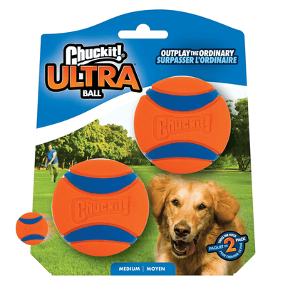 Dog Toy - ULTRA BALL - Medium, pack of 2 - J & J Pet Club - Chuckit!
