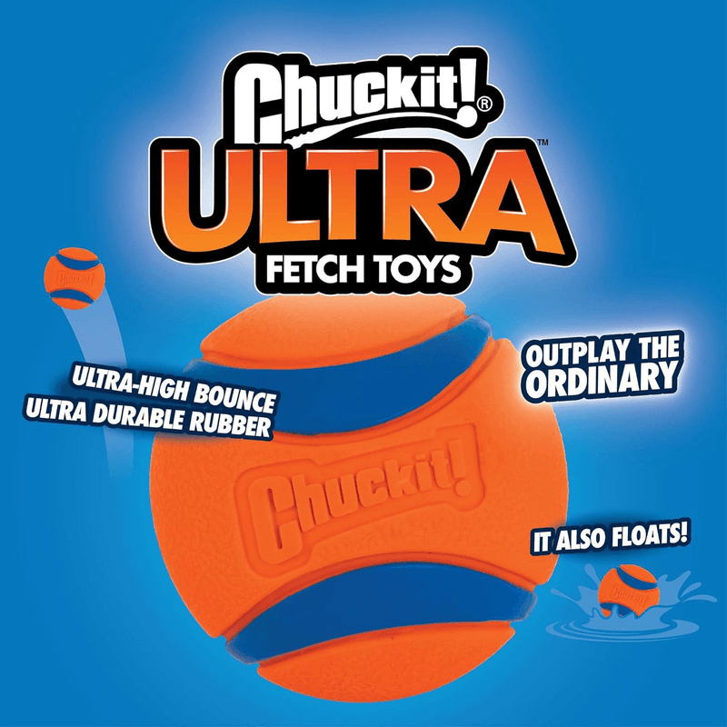 Dog Toy - ULTRA BALL - Medium, pack of 2 - J & J Pet Club - Chuckit!