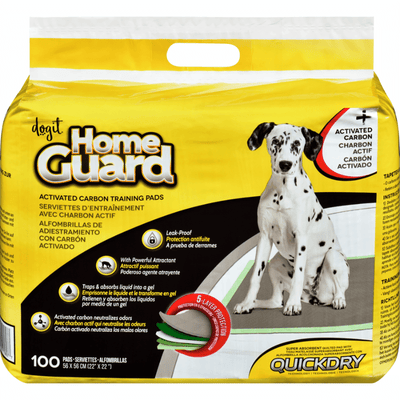 Dog Training Pads - HOME GUARD - Active Carbon - 22" × 22" pad, pack of 100 - J & J Pet Club - Dogit