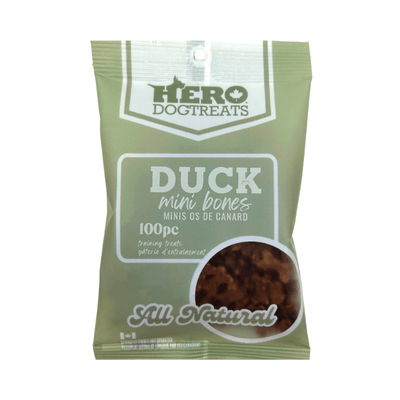 Dog Training Treat - Duck Mini Bones - 100 pcs - J & J Pet Club - Hero Dog Treats