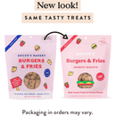 Dog Treat - BISCUITS - Burgers & Fries - Beef, Sweet Potato & Cheese Recipe - 5 oz - J & J Pet Club - Bocce's Bakery