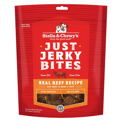 Dog Treat - JUST JERKY BITES - Real Beef Recipe - 6 oz - J & J Pet Club - Stella & Chewy's