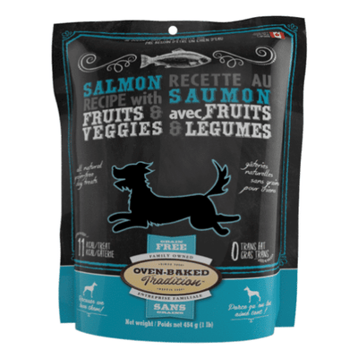 Dog Treat - Natural Grain Free - Salmon with Fruits and Vegetables - 1 lb - J & J Pet Club - Oven-Baked Tradition