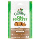 Dog Treat - PILL POCKETS - Tablet Size - Peanut Butter Flavor - 3.2 oz - J & J Pet Club - Greenies