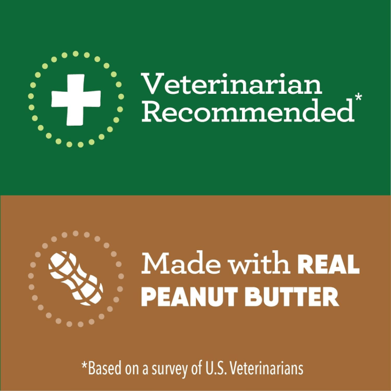 Dog Treat - PILL POCKETS - Tablet Size - Peanut Butter Flavor - 3.2 oz - J & J Pet Club - Greenies