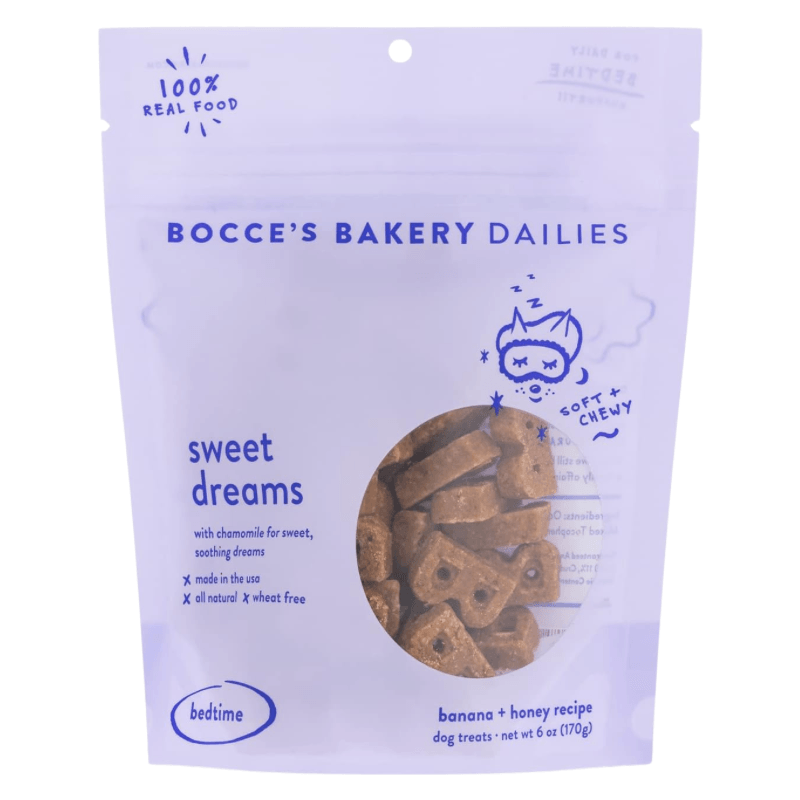 Dog Treat - SOFT & CHEWY - DAILIES - Sweet Dreams - Banana + Honey Recipe - 6 oz - J & J Pet Club - Bocce's Bakery