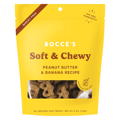 Dog Treat - SOFT & CHEWY - Peanut Butter & Banana Recipe - 6 oz - J & J Pet Club - Bocce's Bakery