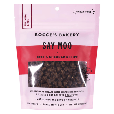 Dog Treat - TRAINING - SAY MOO - Beef & Cheddar Recipe - 6 oz - J & J Pet Club - Bocce's Bakery