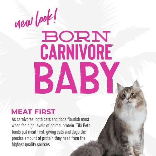 Dry Cat Food - CARNIVORE BABY - Kitten Health: Deboned Chicken & Egg - 2.8 lb - J & J Pet Club - Tiki Cat