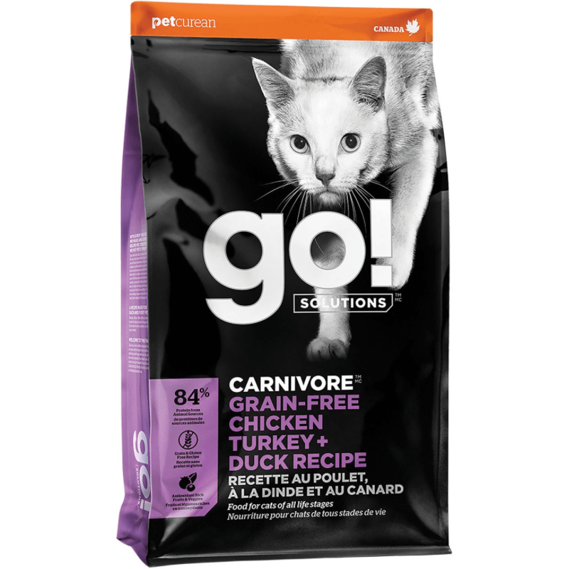 Dry Cat Food - CARNIVORE, Grain-Free Chicken, Turkey + Duck Recipe - J & J Pet Club - GO!