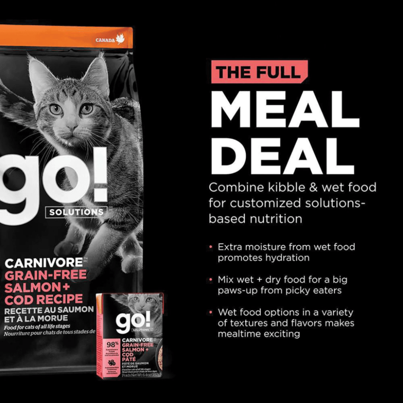 Dry Cat Food - CARNIVORE, Grain-Free Salmon + Cod Recipe - J & J Pet Club - GO!