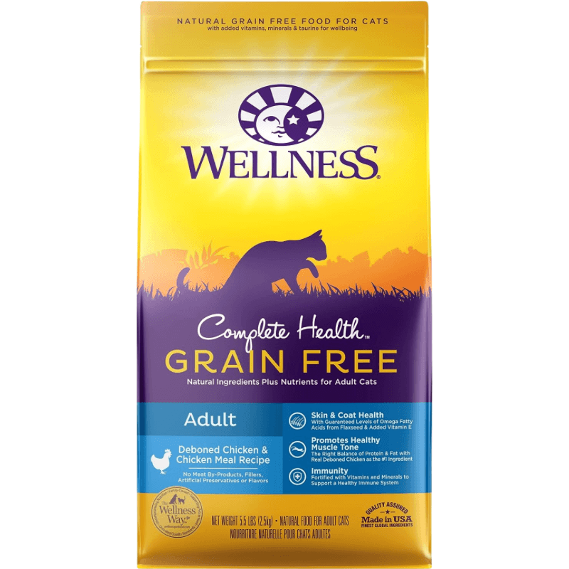 Dry Cat Food - COMPLETE HEALTH - Grain Free Chicken - ADULT - J & J Pet Club - Wellness