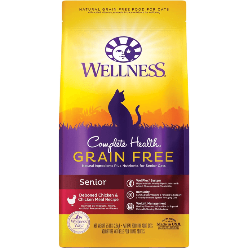Dry Cat Food - COMPLETE HEALTH - Grain Free Chicken - SENIOR - 5.5 lb - J & J Pet Club - Wellness