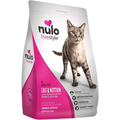 Dry Cat Food - FREESTYLE - Grain Free Chicken & Cod Recipe - J & J Pet Club - Nulo