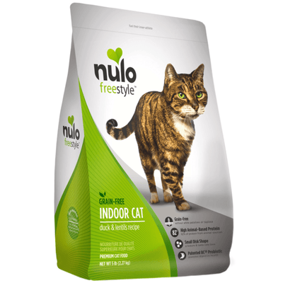 Dry Cat Food - FREESTYLE - Grain Free Indoor Cat Duck & Lentil Recipe - J & J Pet Club - Nulo