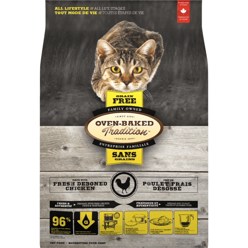 Dry Cat Food - Grain Free Chicken - All Life Stages - J & J Pet Club - Oven-Baked Tradition