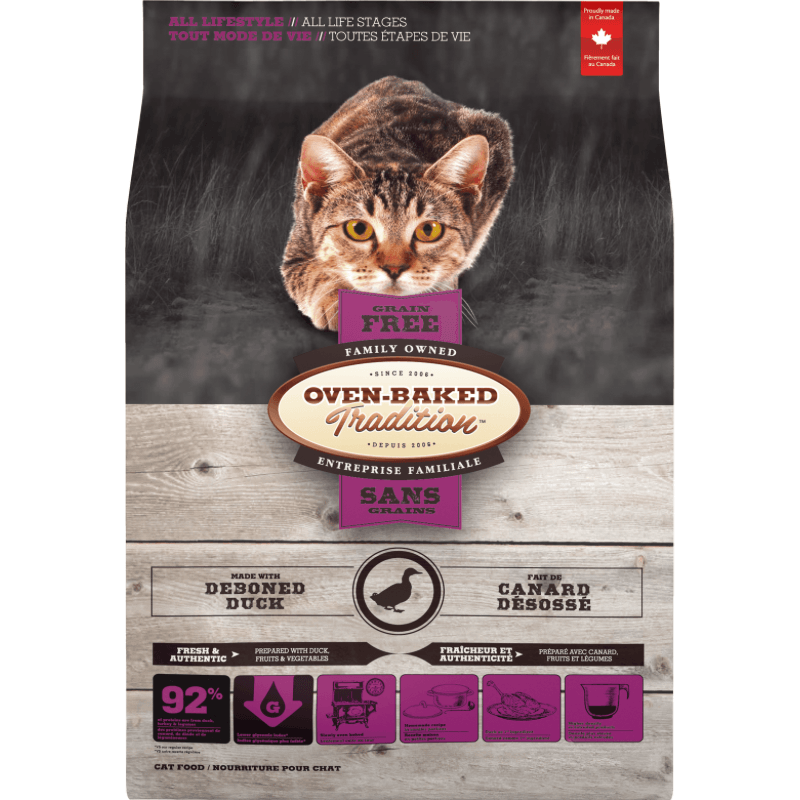 Dry Cat Food - Grain Free Duck - All Life Stages - J & J Pet Club - Oven-Baked Tradition