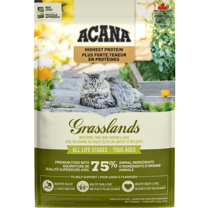 Dry Cat Food - HIGHEST PROTEIN - Grasslands - J & J Pet Club - Acana