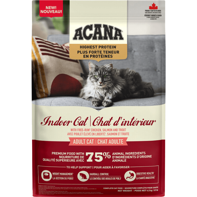 Dry Cat Food - HIGHEST PROTEIN - Indoor Entree Adult - J & J Pet Club - Acana