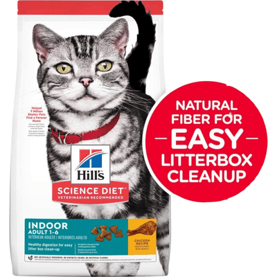 Dry Cat Food, Indoor ADULT 1-6, Chicken Recipe - J & J Pet Club - Hill's Science Diet