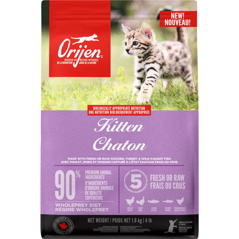 Dry Cat Food - Kitten - 1.8 kg / 4 lb - J & J Pet Club - Orijen
