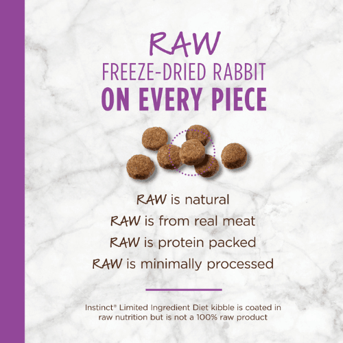 Dry Cat Food - LID - Raw Coated - Real Rabbit Recipe For Adult Cats - J & J Pet Club - Instinct