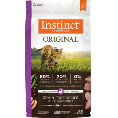 Dry Cat Food - ORIGINAL - Raw Coated - Real Rabbit Recipe - J & J Pet Club - Instinct