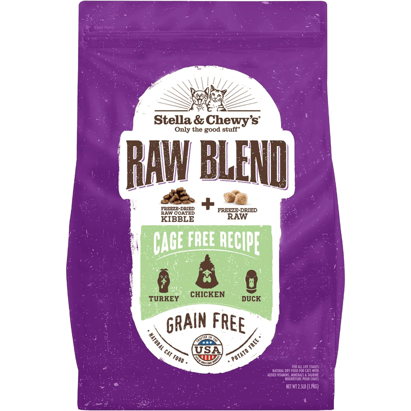 Dry Cat Food - Raw Blend - Cage Free Poultry Recipe - J & J Pet Club - Stella & Chewy's