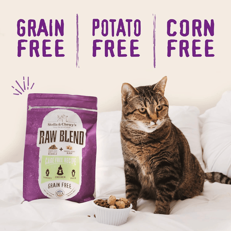 Dry Cat Food - Raw Blend - Cage Free Poultry Recipe - J & J Pet Club - Stella & Chewy's