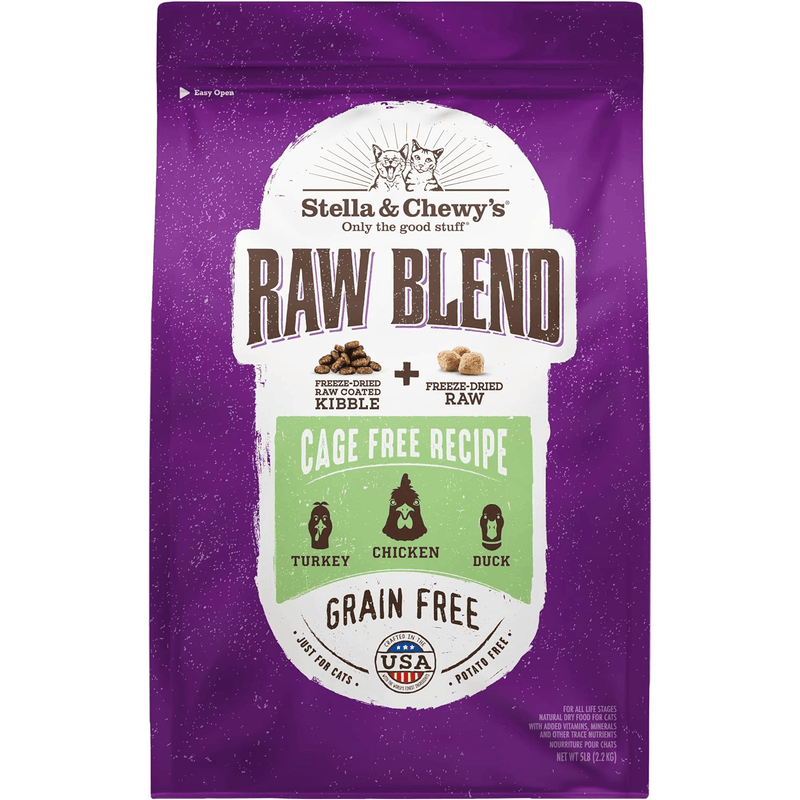 Dry Cat Food - Raw Blend - Cage Free Poultry Recipe - J & J Pet Club - Stella & Chewy's