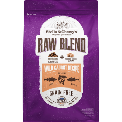 *(Please Use By 2026-08-20)* Dry Cat Food - Raw Blend - Wild Caught Fish Recipe - 5 Lb