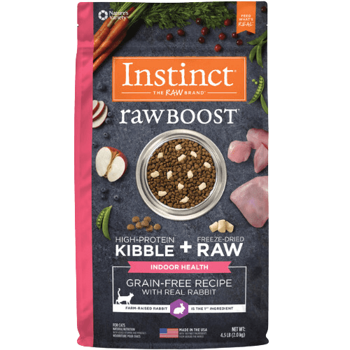 Dry Cat Food - RAW BOOST - Real Rabbit Recipe Indoor Health - 4.5 lb - J & J Pet Club - Instinct